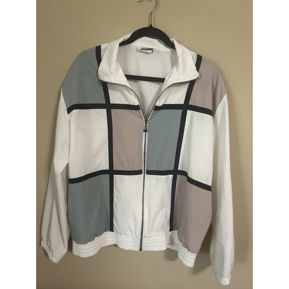 Vintage 80's Teddi Colorblock zip front track jacket Size Petite Large PL